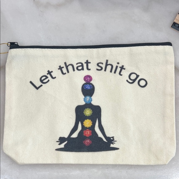 Mindful Meditation Cosmetic Pouch - Cream - Picture 2 of 6